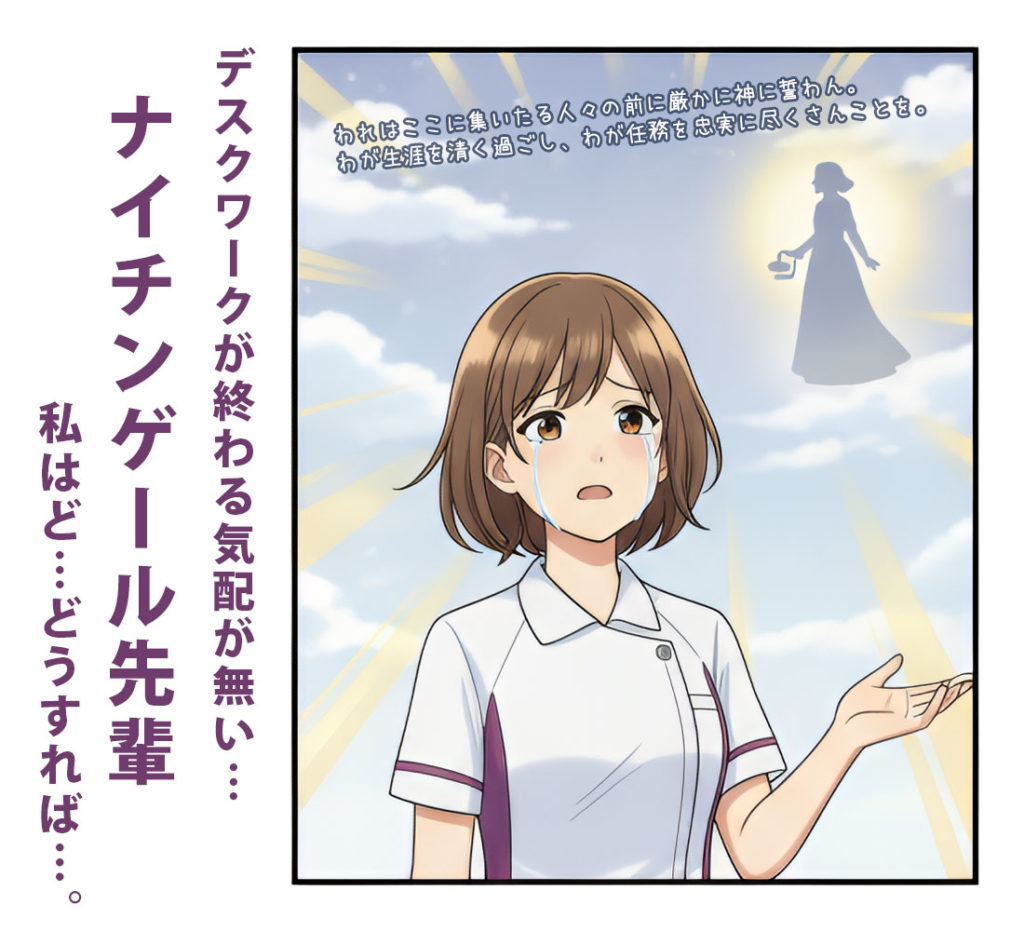 デスクワークが終わる気配が無い。
ナイチンゲール先輩私はどうすれば
